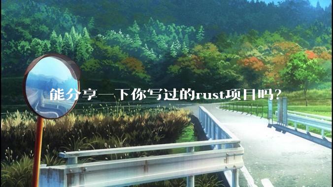 能分享一下你写过的rust项目吗？