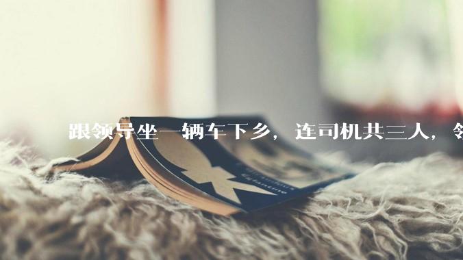 跟领导坐一辆车下乡，连司机共三人，领导问我「听说办公室主任人缘不好，你有听说吗？」，我该怎么回答？